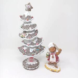 Valarie Parr Hill Gingerbread Glitter Christmas Tree Gingerbread Girl Chef Hat